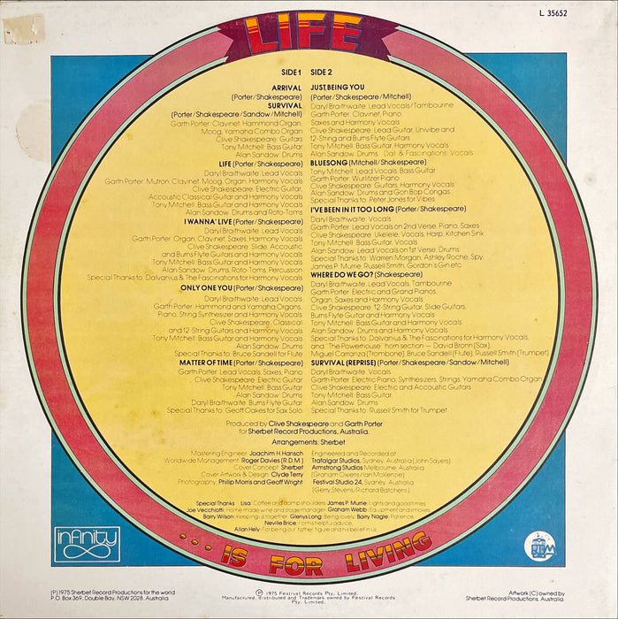 Sherbet - Life Is For Living (Vinyl LP)[Gatefold]