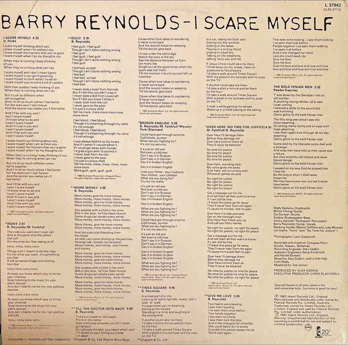 Barry Reynolds - I Scare Myself (Vinyl LP)