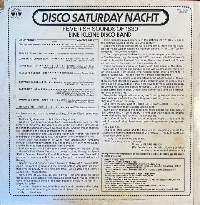 Eine Kleine Disco Band - Disco Saturday Nacht (Feverish Sounds Of 1830) (Vinyl LP)