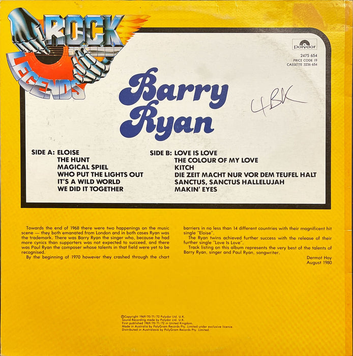 Barry Ryan - Rock Legends (Vinyl LP)