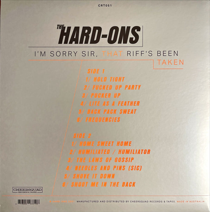 Hard-Ons - I'm Sorry Sir, That Riff's Been Taken (Vinyl LP)