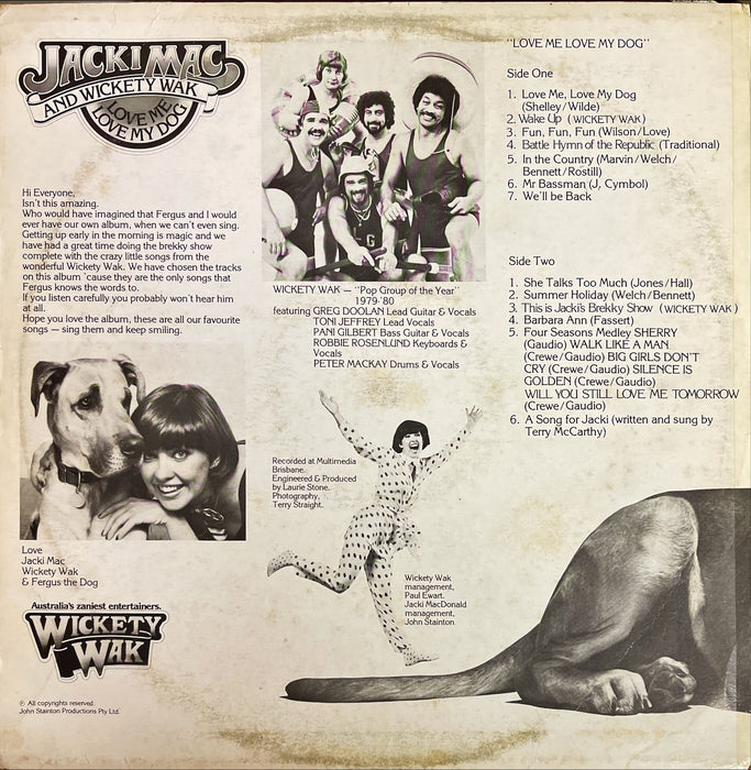 Jacki MacDonald (Jacki Mac) And Wickety Wak - Love Me Love My Dog (Vinyl LP)