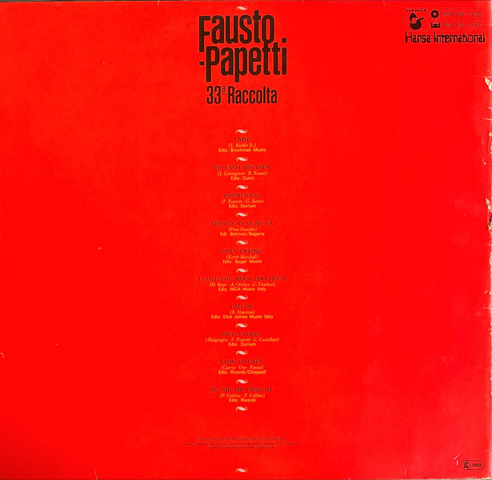 Fausto Papetti - 33a Raccolta (Vinyl LP)
