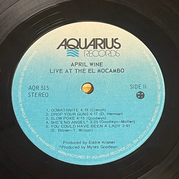 April Wine - Live At The El Mocambo (Vinyl LP)[Gatefold]