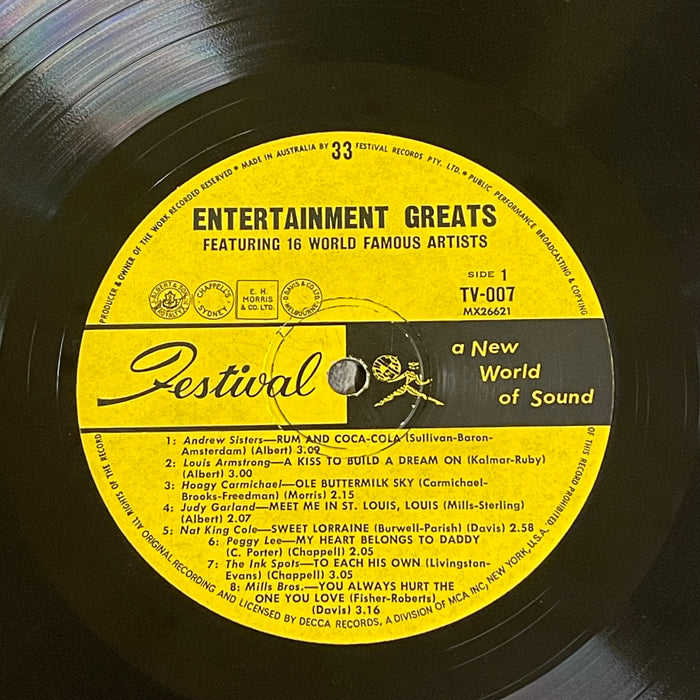 Various - Entertainment Greats (Vinyl LP)