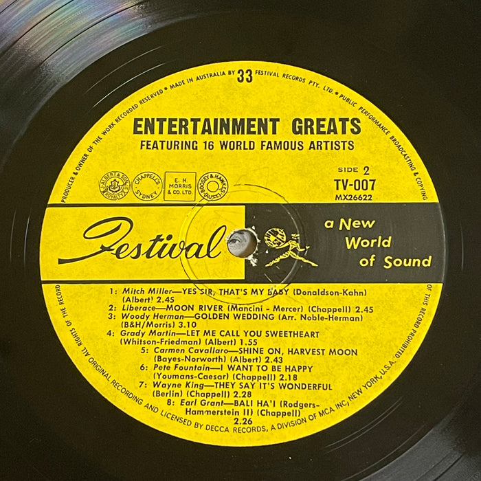 Various - Entertainment Greats (Vinyl LP)