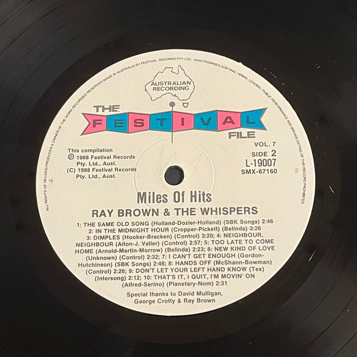 Ray Brown & The Whispers - Miles Of Hits (Vinyl LP)