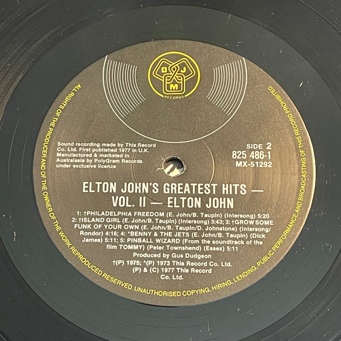 Elton John ‎- Greatest Hits Volume II (Vinyl LP)