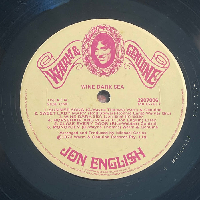 Jon English - Wine Dark Sea (Vinyl LP)[Gatefold]