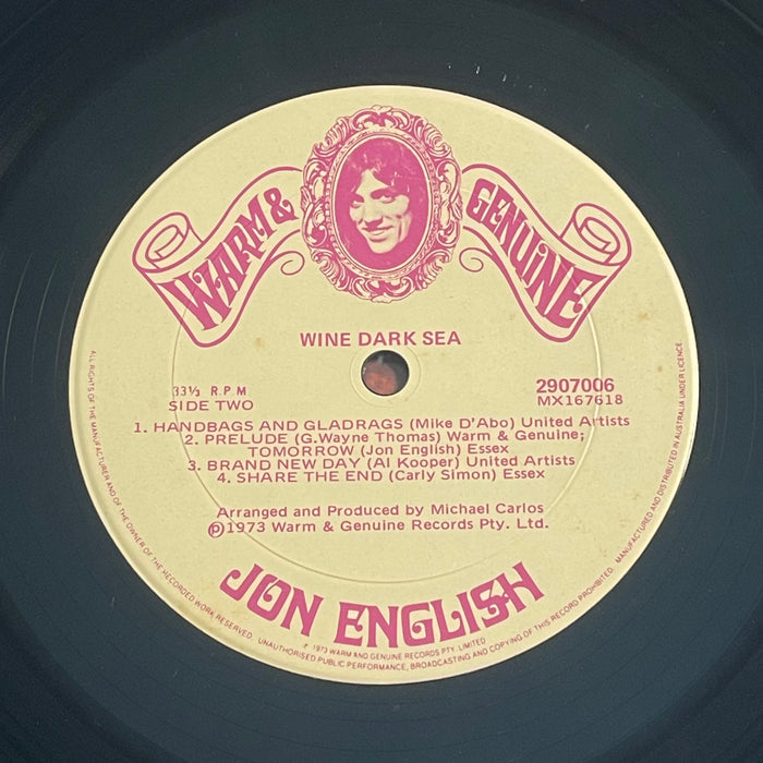 Jon English - Wine Dark Sea (Vinyl LP)[Gatefold]