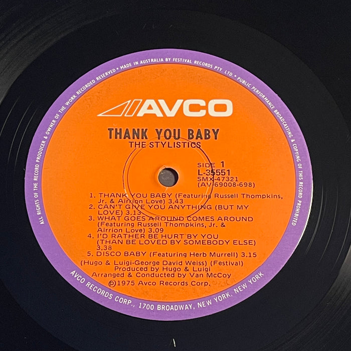 The Stylistics - Thank You Baby (Vinyl LP)