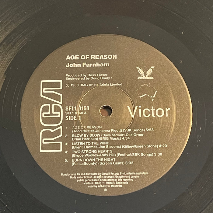 John Farnham - Age Of Reason (Vinyl LP)[Gatefold]