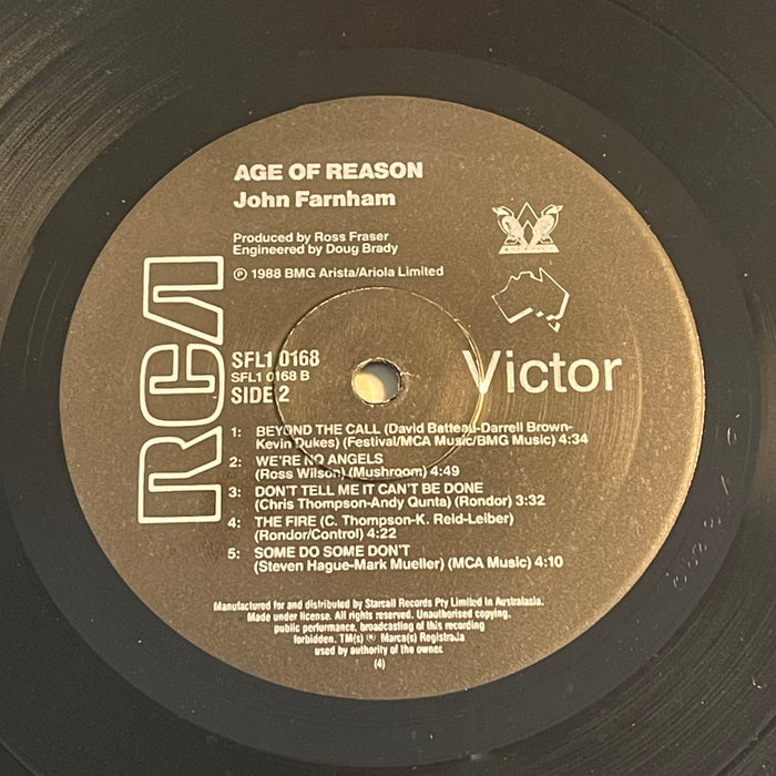 John Farnham - Age Of Reason (Vinyl LP)[Gatefold]