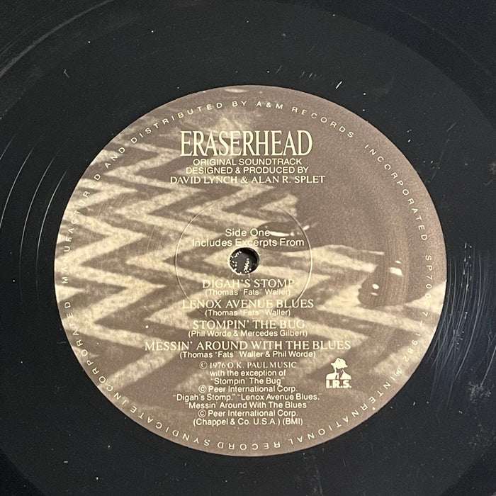 David Lynch & Alan R. Splet ‎- Eraserhead (Original Soundtrack) (Vinyl LP)