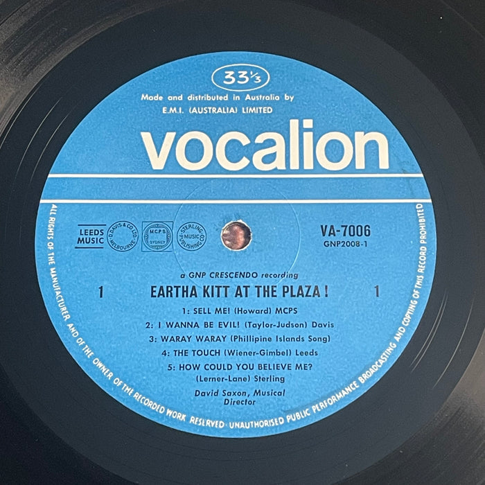 Eartha Kitt - In Person At The Plaza (Vinyl LP)