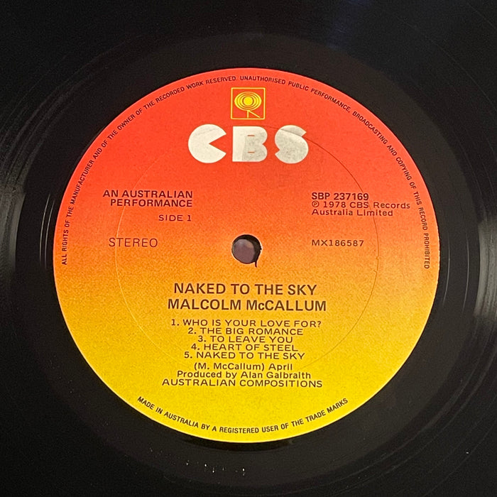 Malcolm McCallum - Naked to the Sky (Vinyl LP)