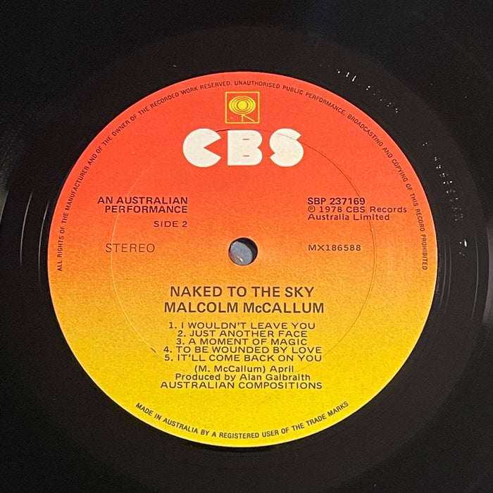 Malcolm McCallum - Naked to the Sky (Vinyl LP)