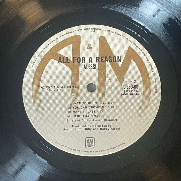 Alessi - All For A Reason (Vinyl LP)