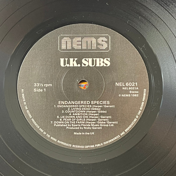 UK Subs - Endangered Species (Vinyl LP)