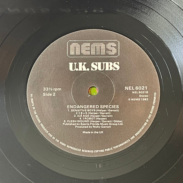 UK Subs - Endangered Species (Vinyl LP)