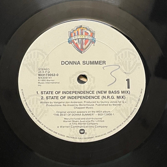 Donna Summer - State Of Independence (New Bass Mix)(12" Single)