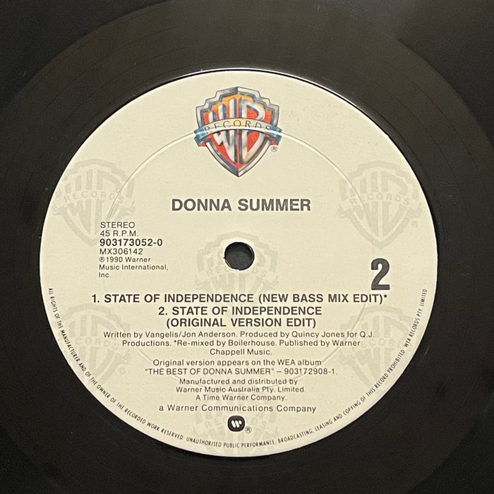 Donna Summer - State Of Independence (New Bass Mix)(12" Single)