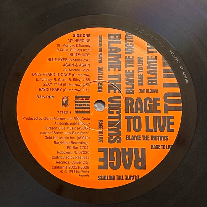 Rage To Live - Blame The Victims (Vinyl LP)