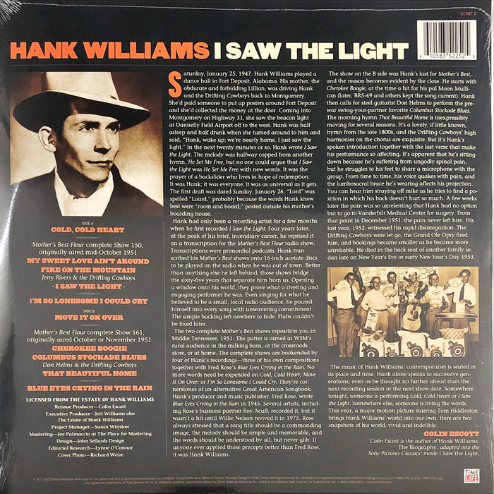 Hank Williams - I Saw The Light (Vinyl LP)